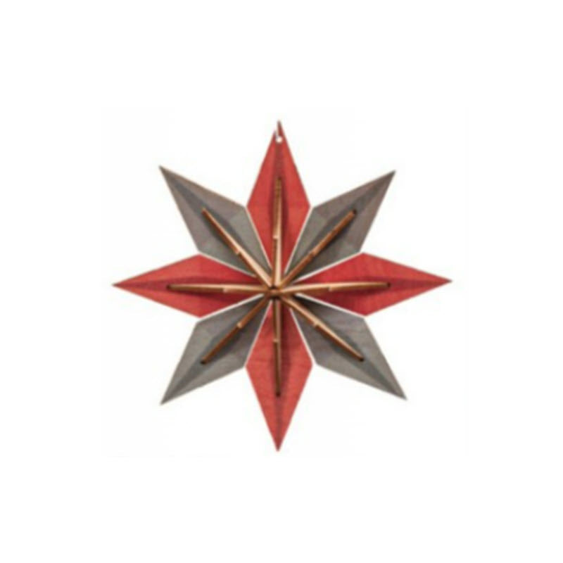 3D Christmas Star Wood Puzzle Card