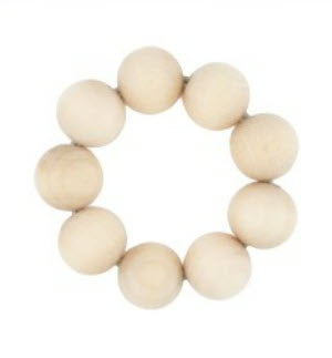Beads Napkin/Candle Hugger - Natural with 1" Inner Opening