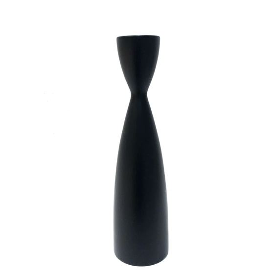 Swedish Wood Candle Holders - Black