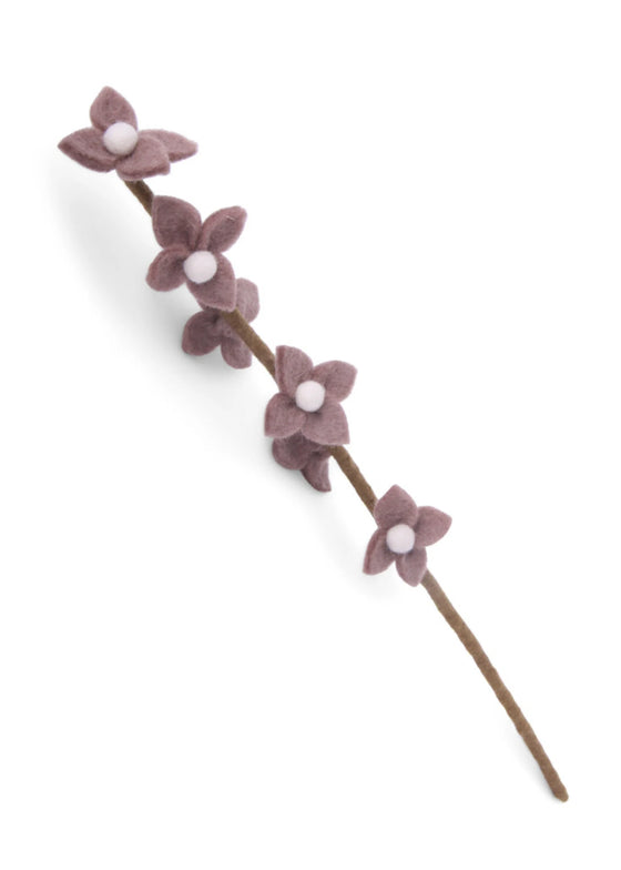 Felted Wool Flowers on Stalk