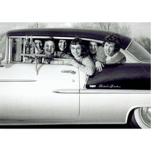  Six young women crammed into a Belair car in the year 1956 in Gary Indiana.