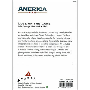 Couple on Rock in Lake George - Anniversary Card
