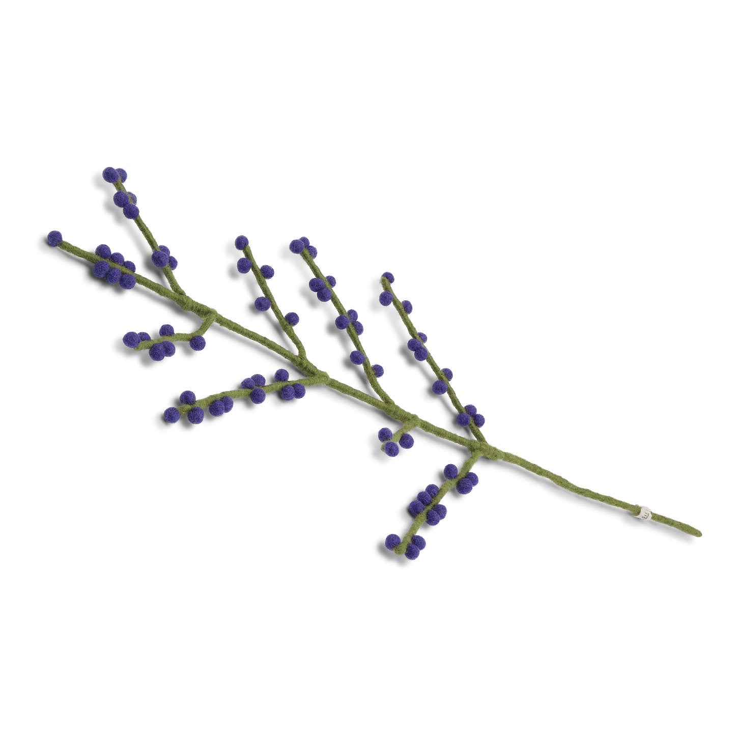 Felted Wool Branch with Blue Berries